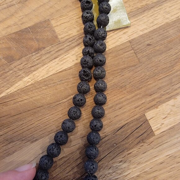 Lava 8MM Round Stone Beads# 92065 Halcraft Bead Gallery 10 inch/25CM Strand - Picture 3 of 8